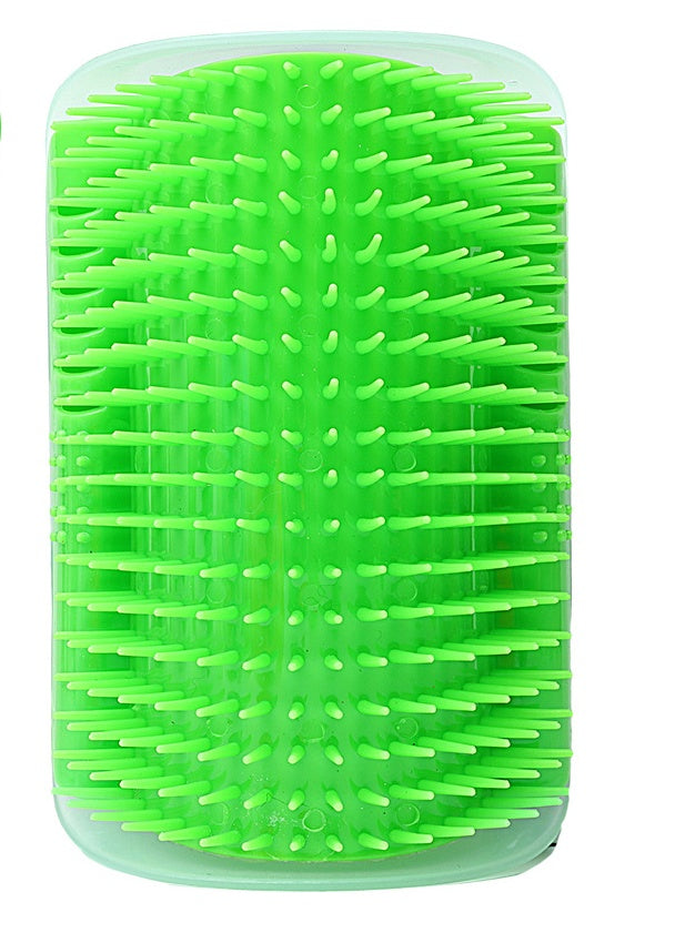 Corner-Mounted Pet Grooming Comb for Cats